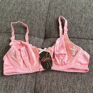 NWT Gina Intimates Pink Nylon Bra Size 36B